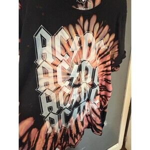 Torrid size 3 black ac/dc band tie dye t shirt